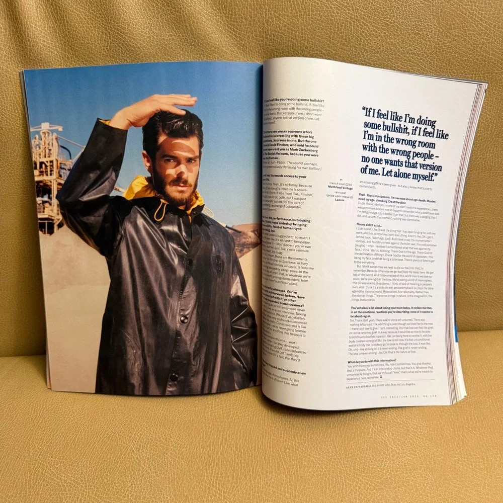 GQ Magazine Dec 2022 Jan 2023 Andrew Garfield Men of the Year Max Verstappen - Picture 2 of 4
